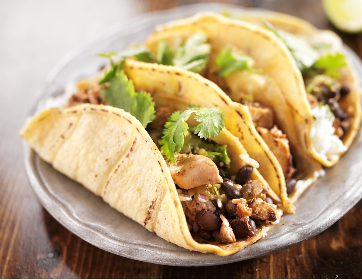 Fresh Mexican tacos and comida