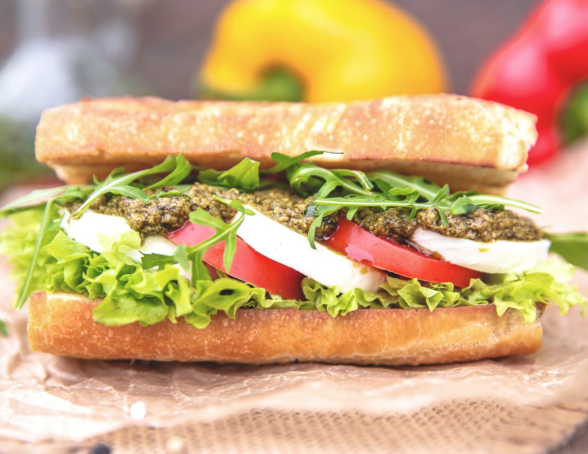 Deli counter sandwiches and hot foods